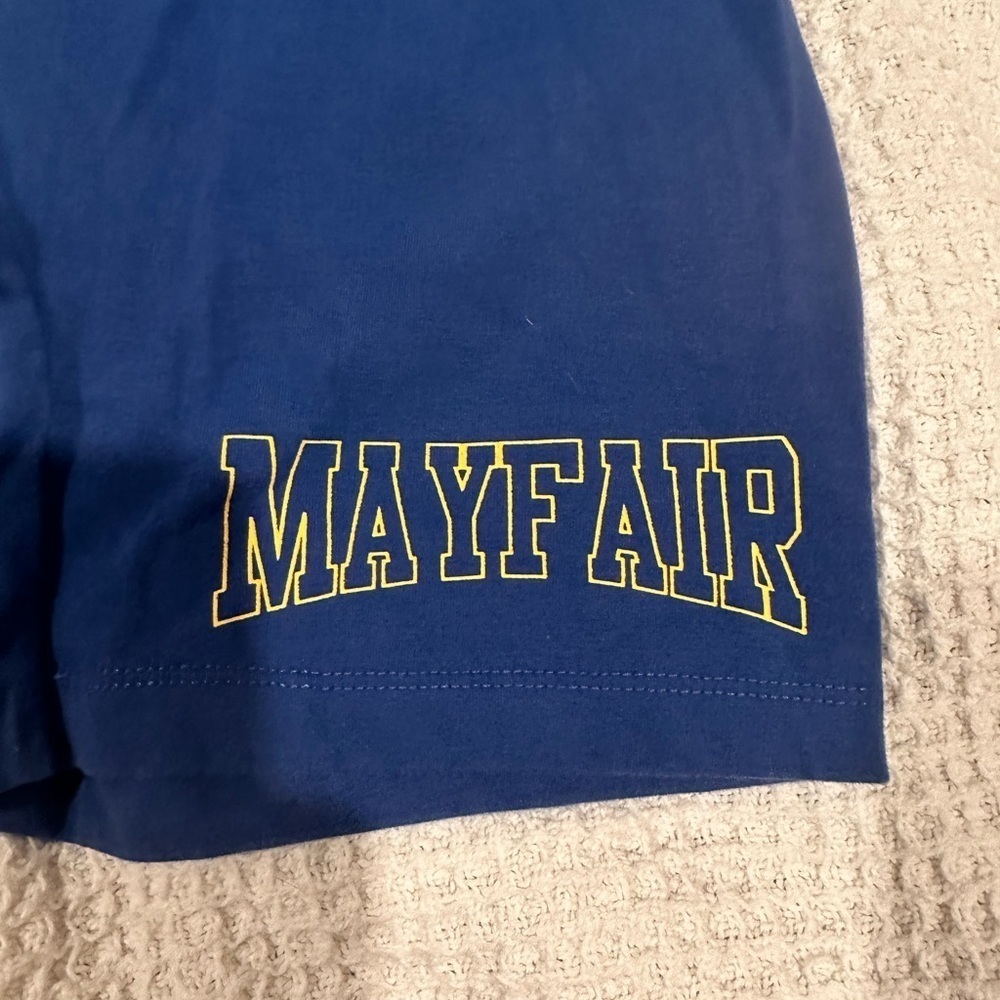 The Mayfair group PE romper size S/M small medium blue jumpsuit - Picture 6 of 6